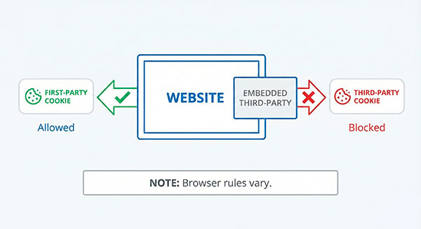 First-party vs third-party cookies
